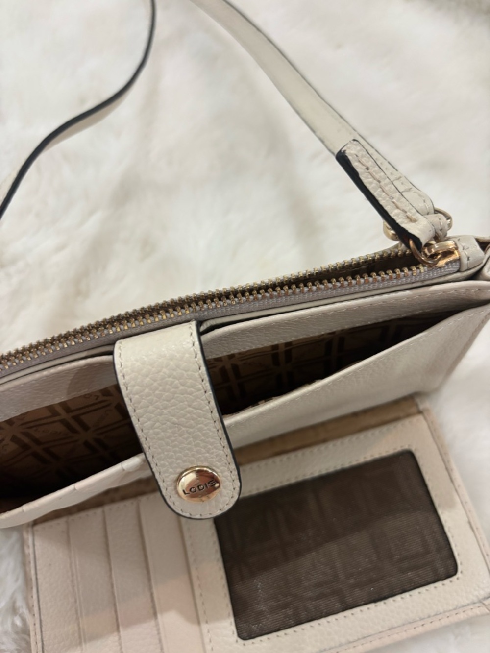 LODIS leather Crossbody Wallet Purse - Picture 4 of 9